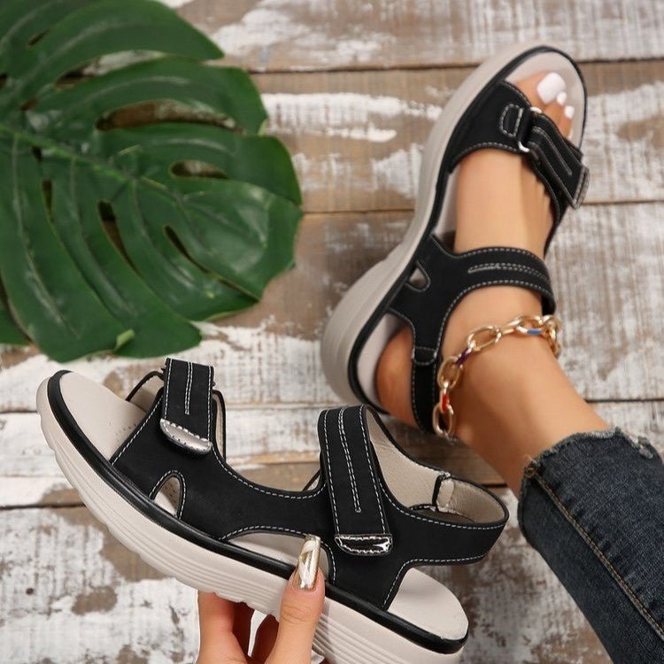 Women's Comfort Sandals with Adjustable Support Straps and Orthopedic Sole