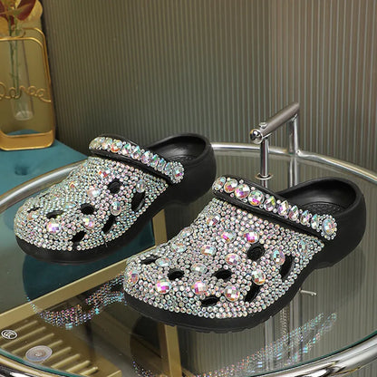 Women's Crystal-Embellished EVA Summer Slippers