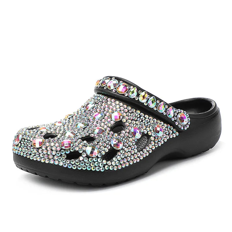 Women's Crystal-Embellished EVA Summer Slippers
