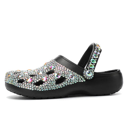 Women's Crystal-Embellished EVA Summer Slippers