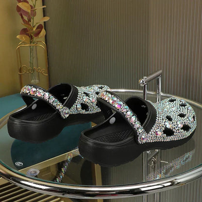Women's Crystal-Embellished EVA Summer Slippers