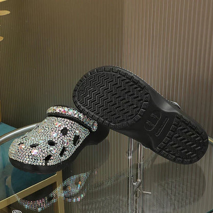 Women's Crystal-Embellished EVA Summer Slippers