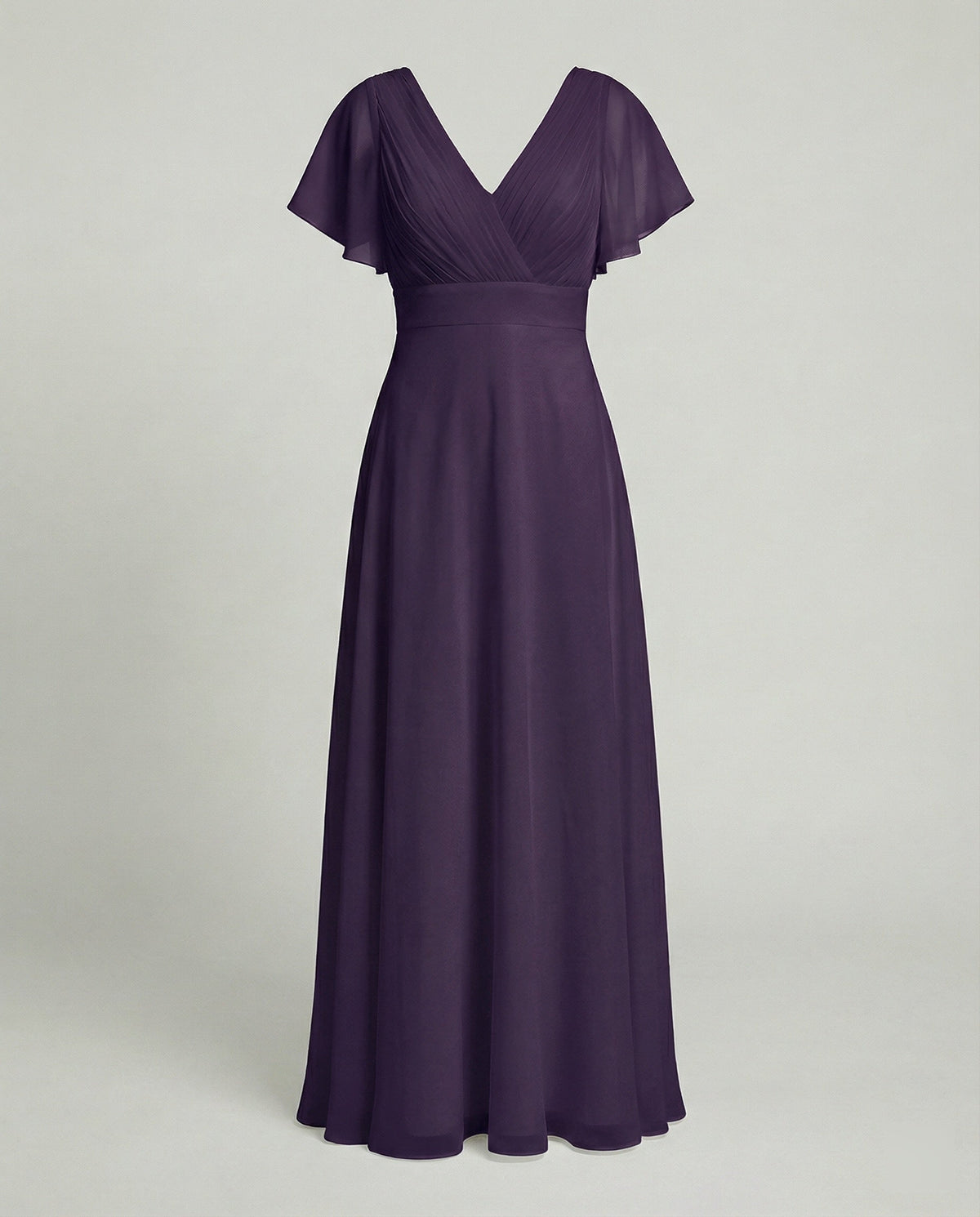 Women's Elegant Pleated Chiffon Maxi Dress