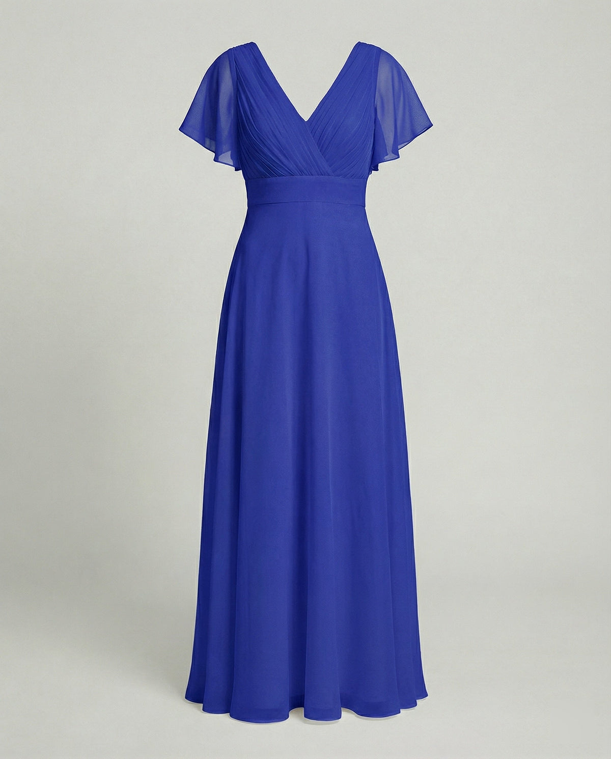 Women's Elegant Pleated Chiffon Maxi Dress
