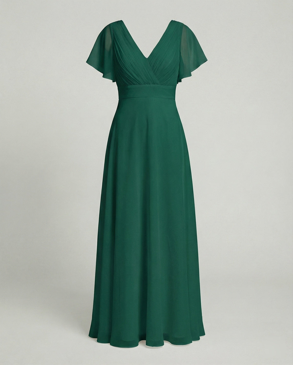 Women's Elegant Pleated Chiffon Maxi Dress