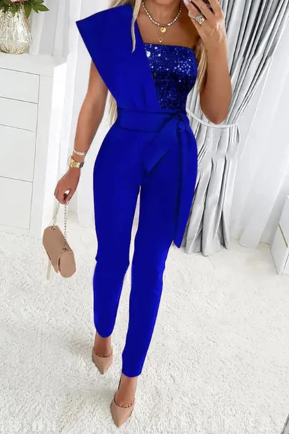 Women's Elegant Sequin Evening Jumpsuit