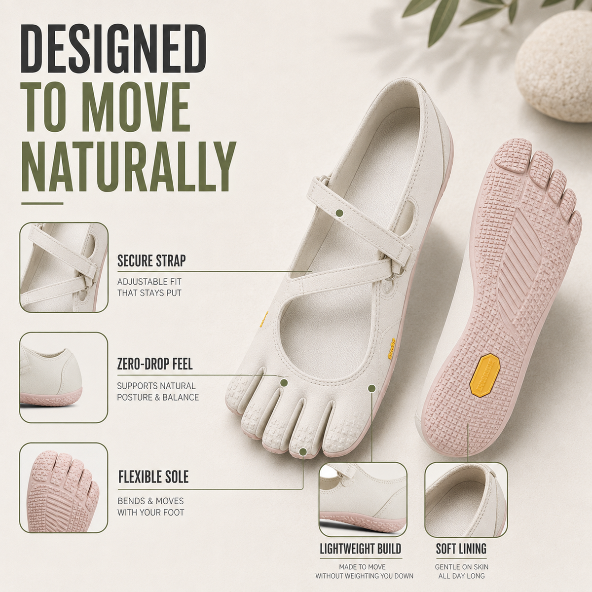 Women's Five-Toe Barefoot Shoes