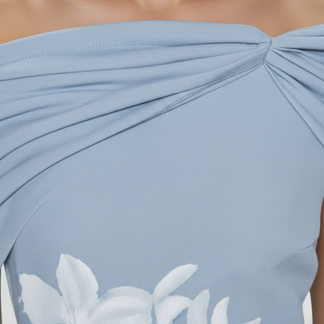 Women's Floral Off-the-Shoulder Fit & Flare Midi Dress