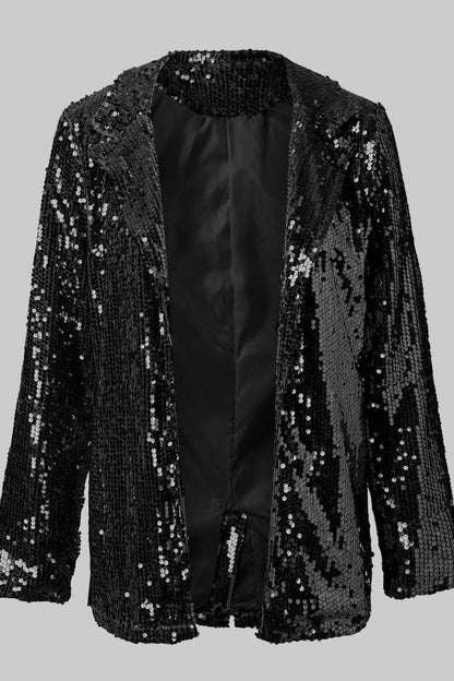 Women's Glitter Sequin Blazer