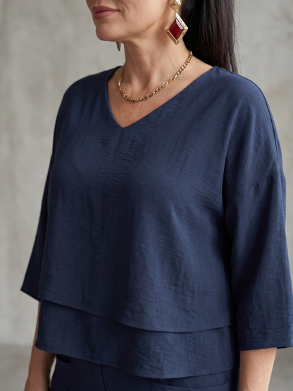 Women's Layered Wide-Leg Set