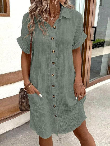 Women's Lightweight Breathable Shirt Dress for the Office