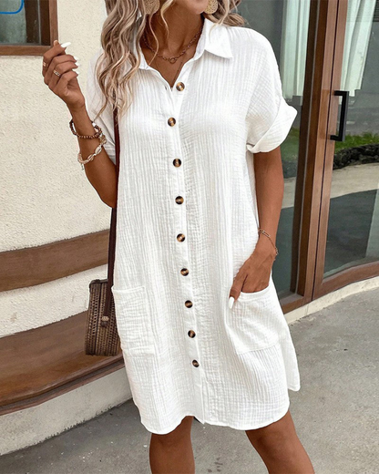 Women's Lightweight Breathable Shirt Dress for the Office