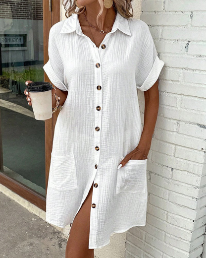 Women's Lightweight Breathable Shirt Dress for the Office
