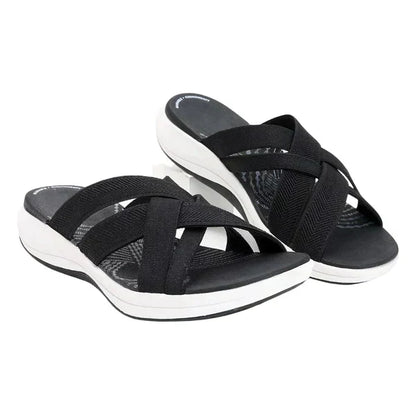 Women's Lightweight Slide Sandals with Shock-Absorbing Insoles