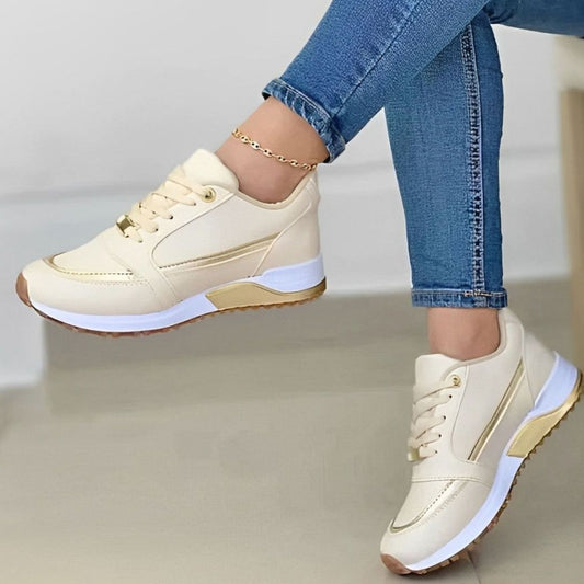 Women's Non-Slip Lace-Up Casual Walking Sneakers