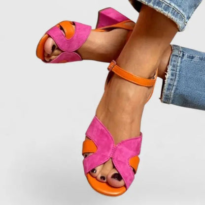 Women's Orthopedic Block Heel Ankle Strap Sandals