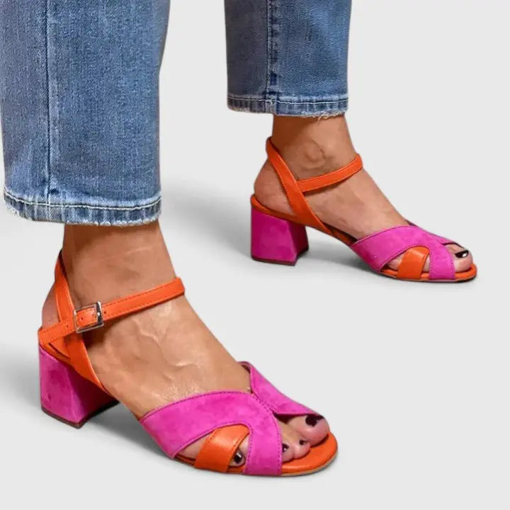Women's Orthopedic Block Heel Ankle Strap Sandals