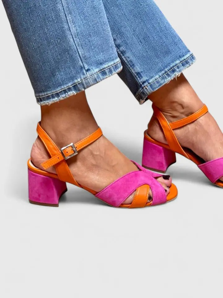 Women's Orthopedic Block Heel Ankle Strap Sandals