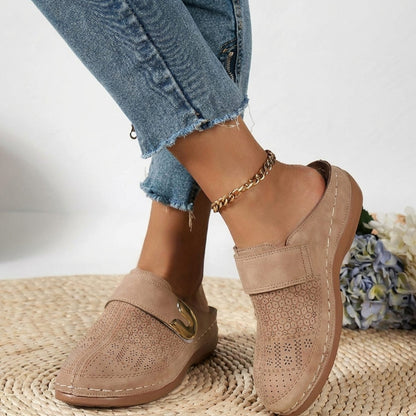 Women's Orthopedic Hook-and-Loop Slip-On Mule Slippers