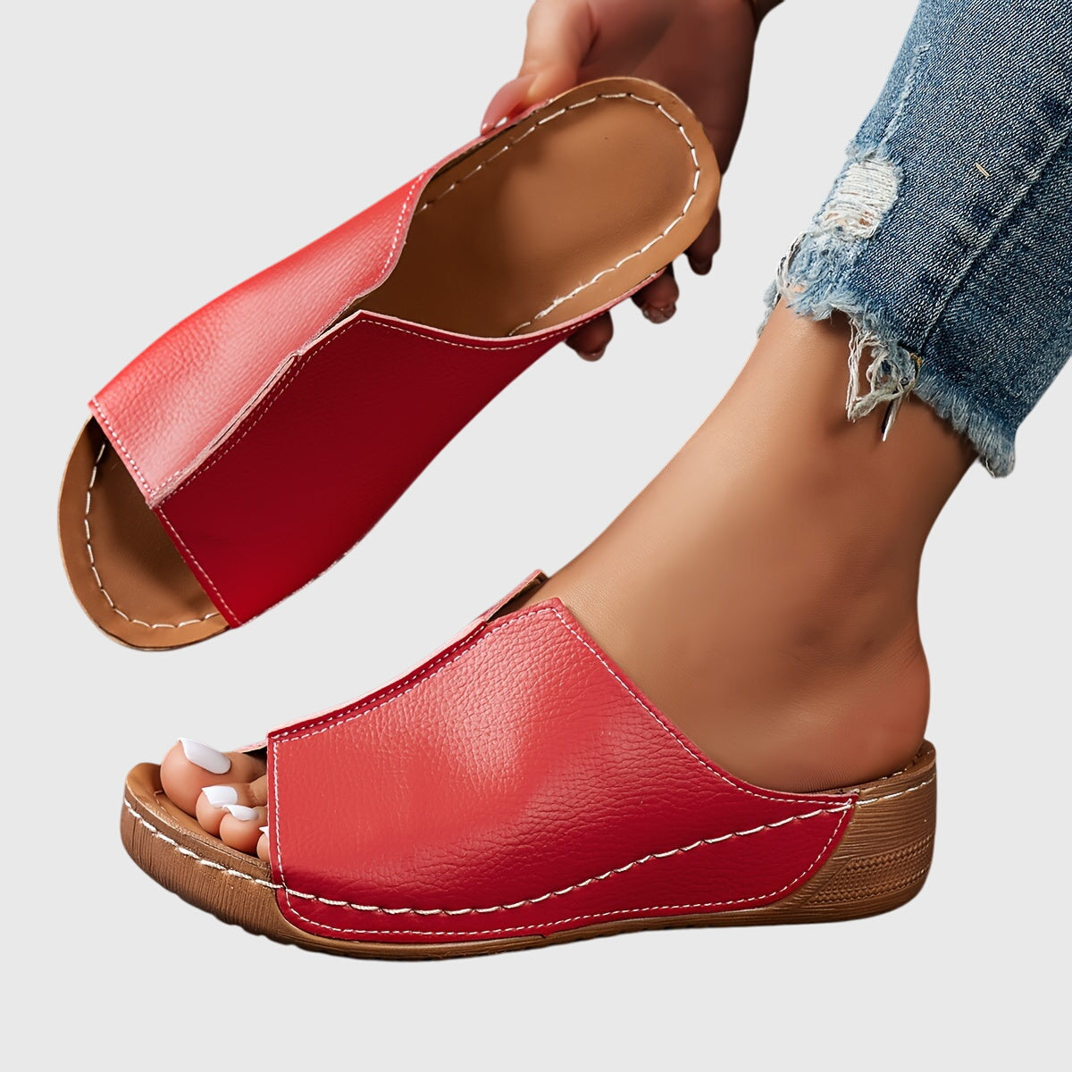 Women's Orthopedic Open-Toe Sandals with Adjustable Straps