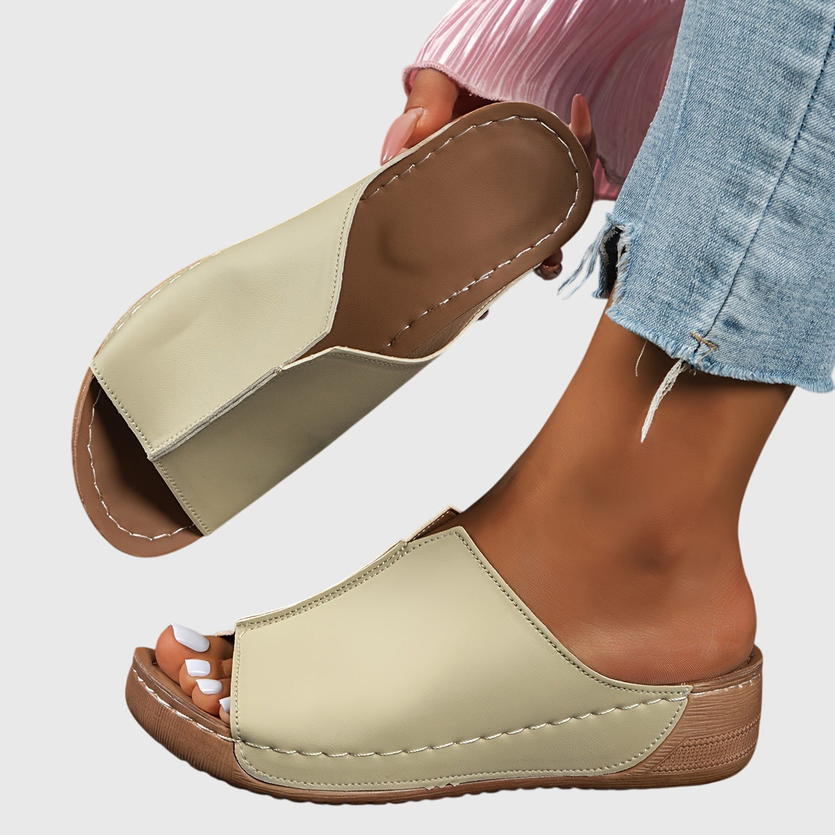 Women's Orthopedic Open-Toe Sandals with Adjustable Straps