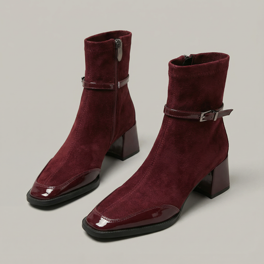 Women's Orthopedic Square-Toe Ankle Boots