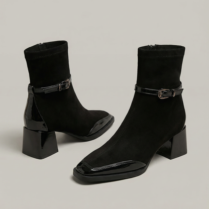 Women's Orthopedic Square-Toe Ankle Boots