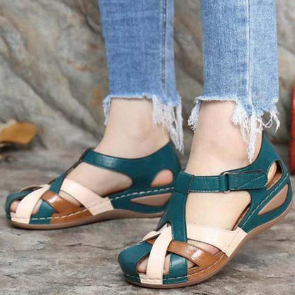 Women's Orthopedic Wedge Sandals with Woven Upper