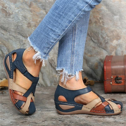 Women's Orthopedic Wedge Sandals with Woven Upper