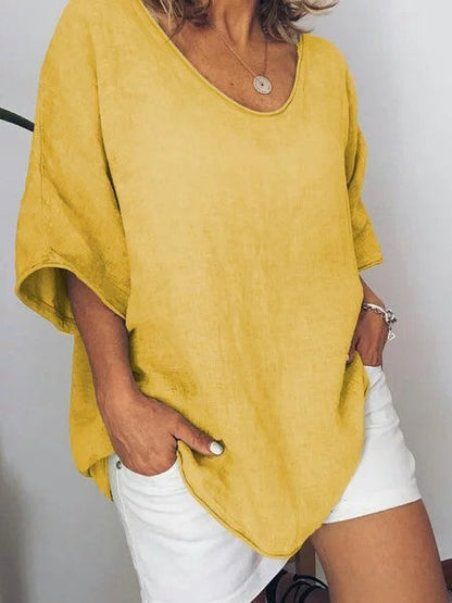 Women's Oversized Linen T-Shirt