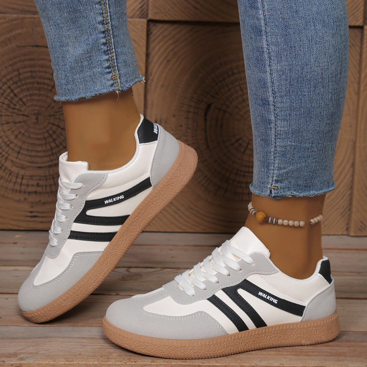 Women's Retro Sneakers with Non-Slip Rubber Sole