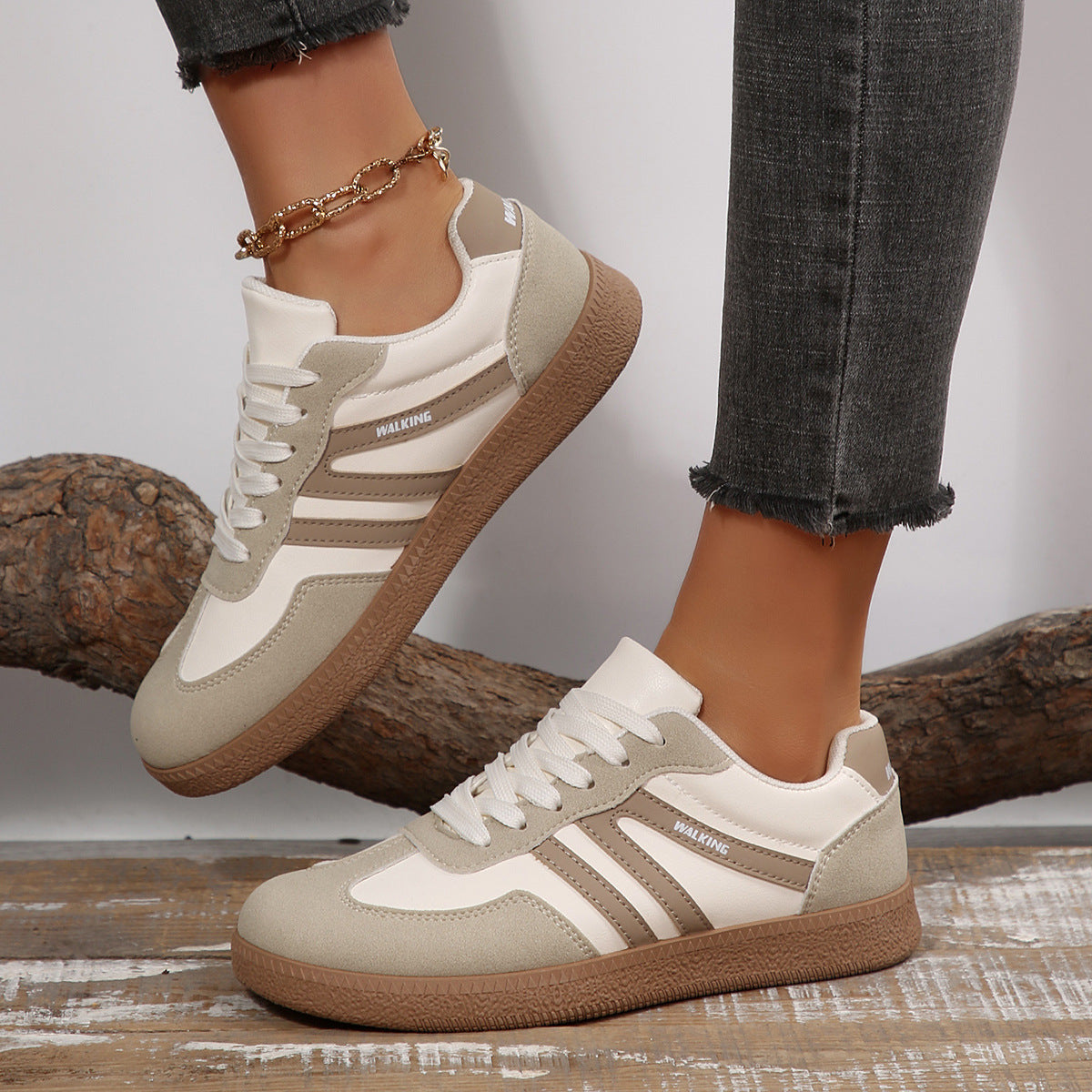 Women's Retro Sneakers with Non-Slip Rubber Sole