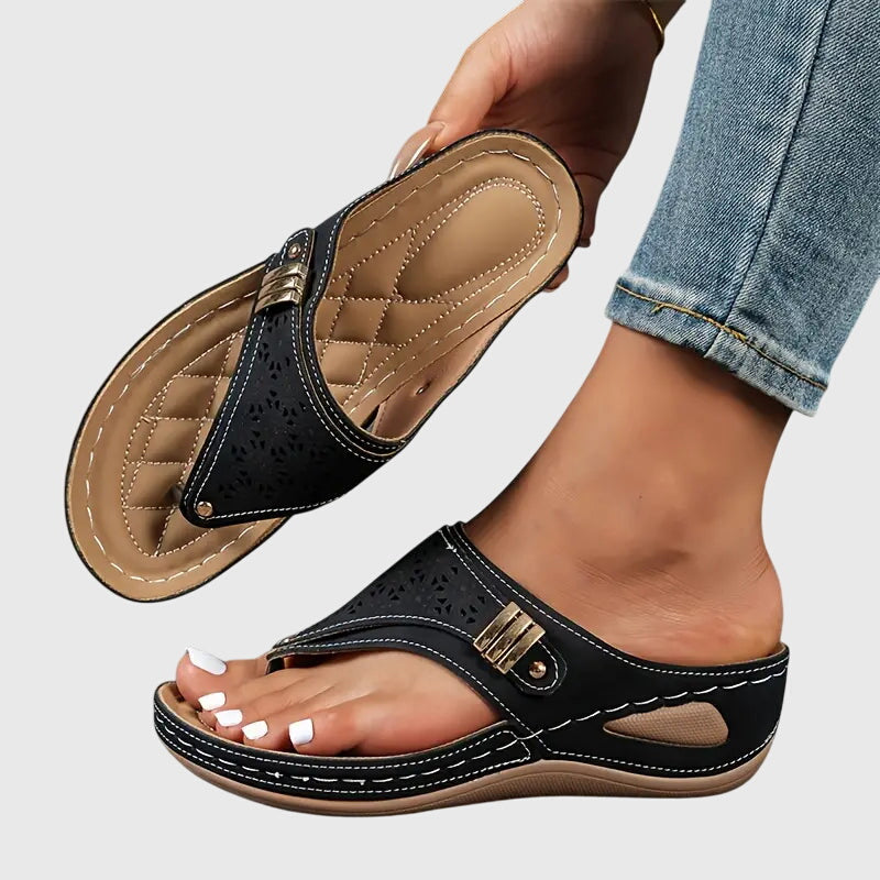 Women's Slip-On Orthopedic Wedge Sandals with Arch Support