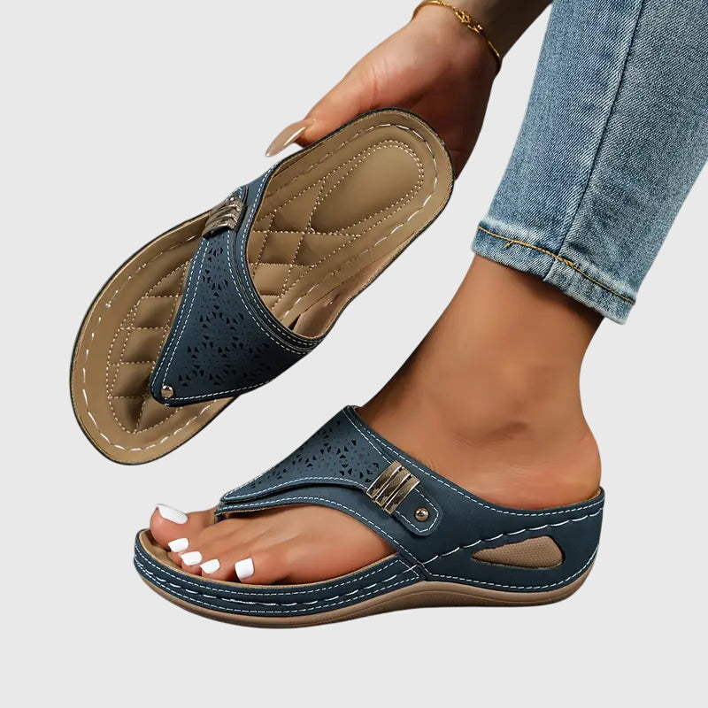 Women's Slip-On Orthopedic Wedge Sandals with Arch Support