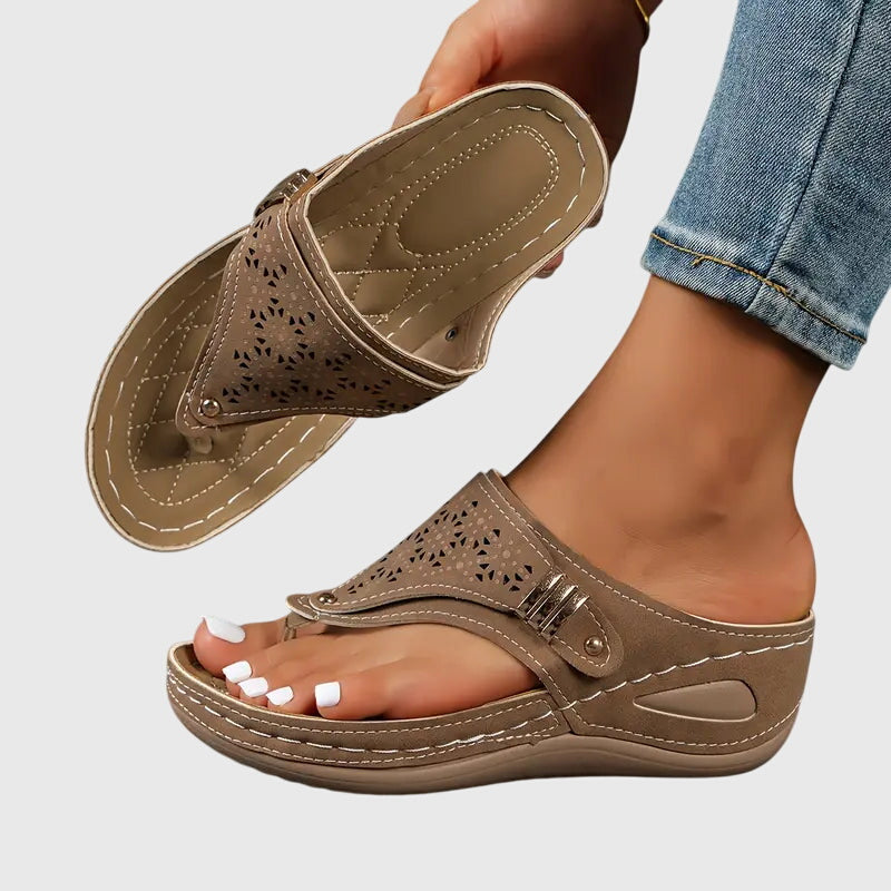 Women's Slip-On Orthopedic Wedge Sandals with Arch Support