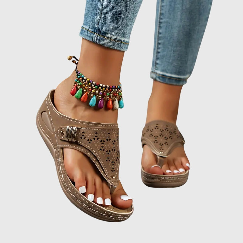 Women's Slip-On Orthopedic Wedge Sandals with Arch Support