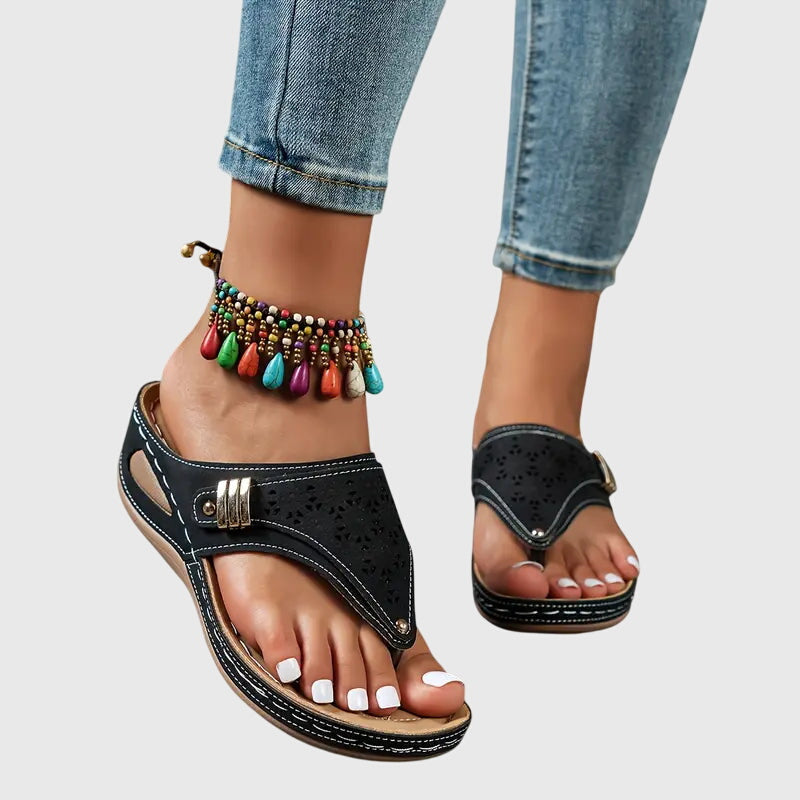 Women's Slip-On Orthopedic Wedge Sandals with Arch Support