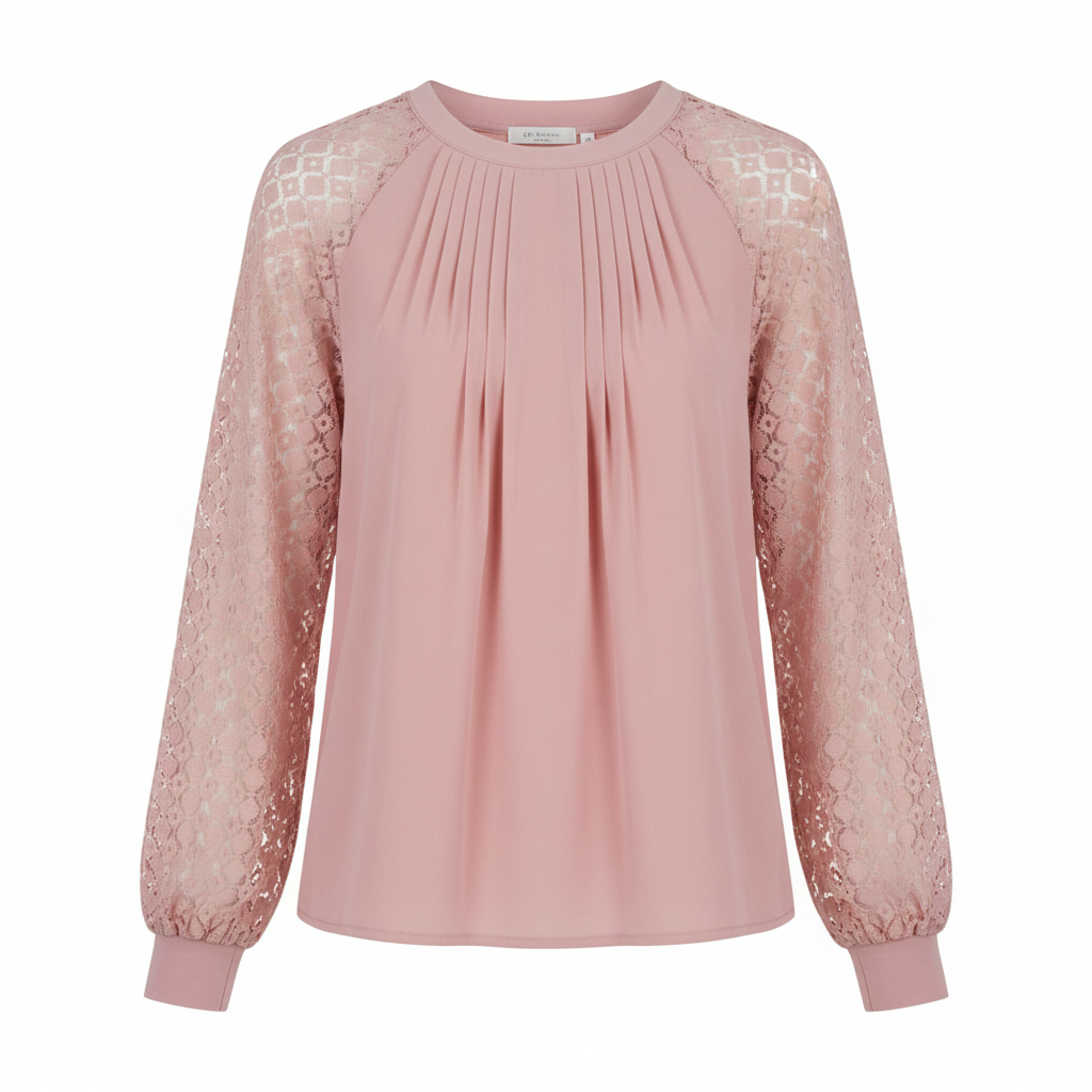 Women's Smart Casual Relaxed Fit Long-Sleeve Top in Soft Fabric