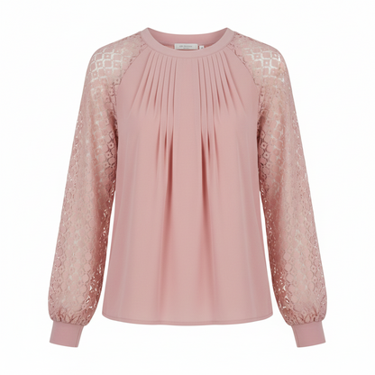 Women's Smart Casual Relaxed Fit Long-Sleeve Top in Soft Fabric