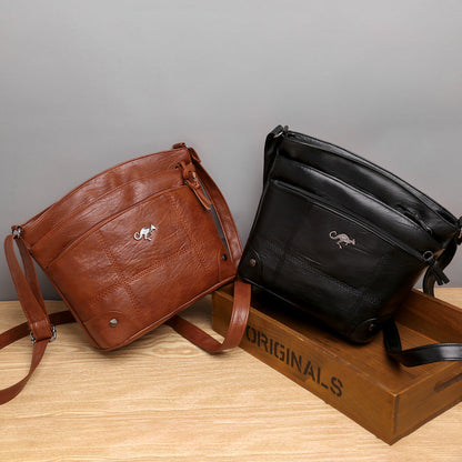 Women's Soft Multi-Compartment Messenger Shoulder Bag