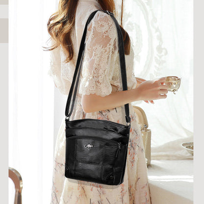 Women's Soft Multi-Compartment Messenger Shoulder Bag