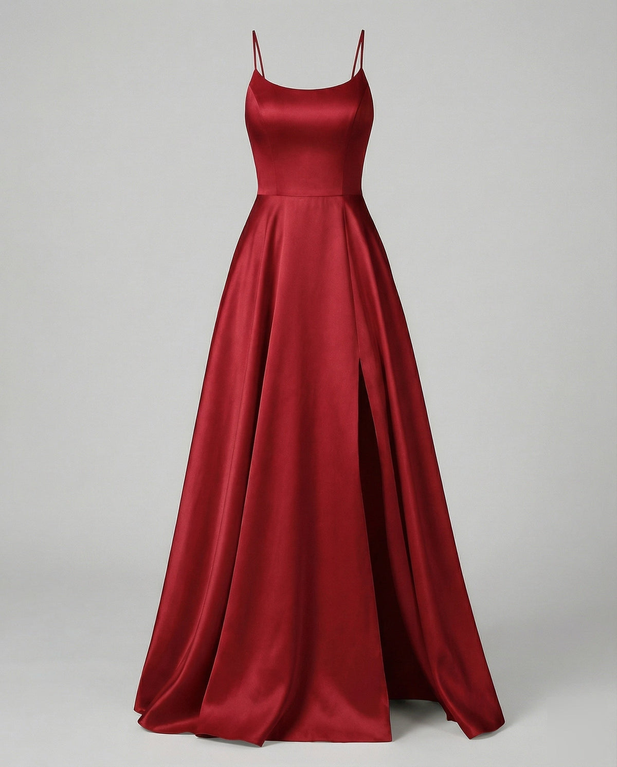 Women's Spaghetti Strap Gala Maxi Dress with Thigh Slit