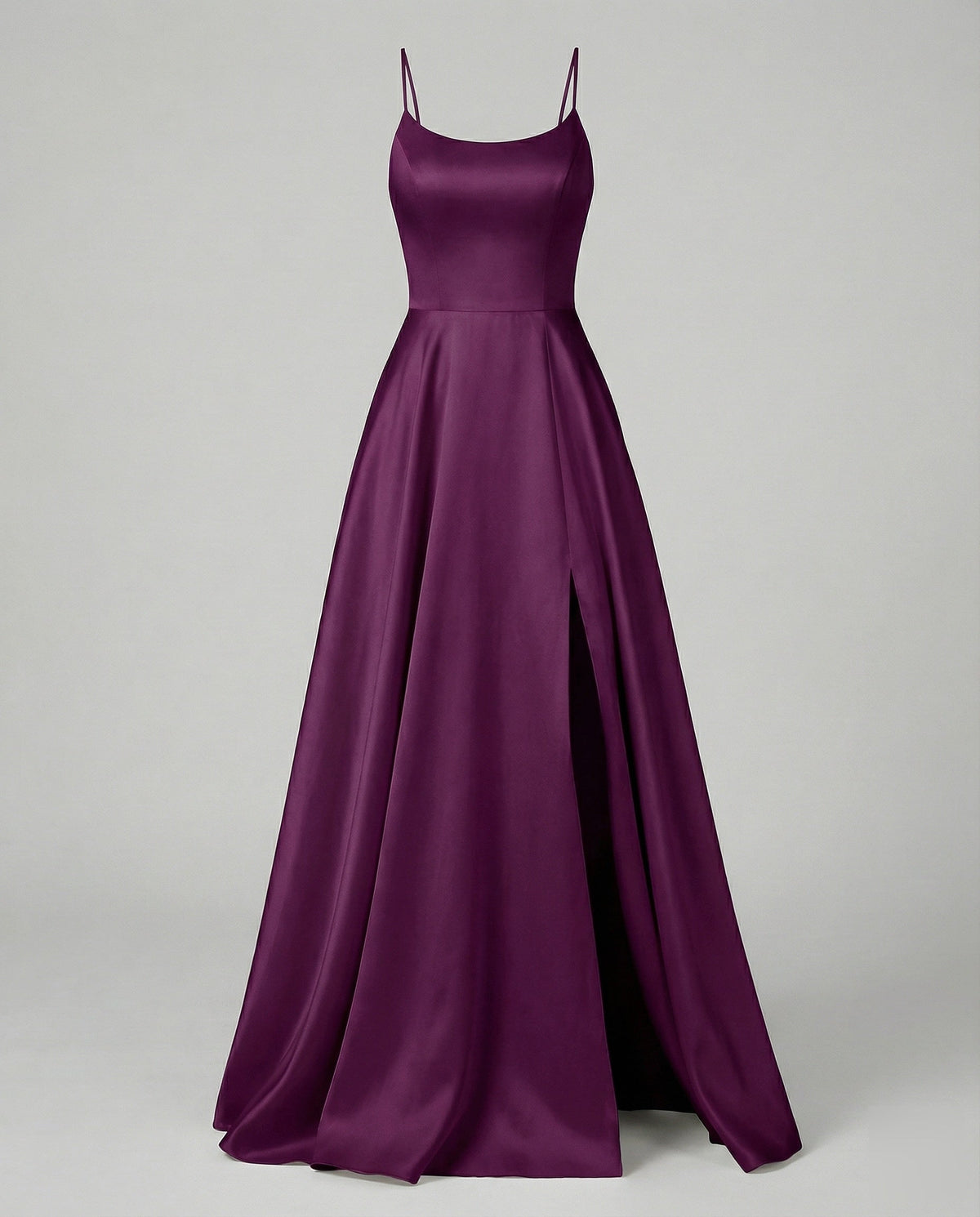 Women's Spaghetti Strap Gala Maxi Dress with Thigh Slit
