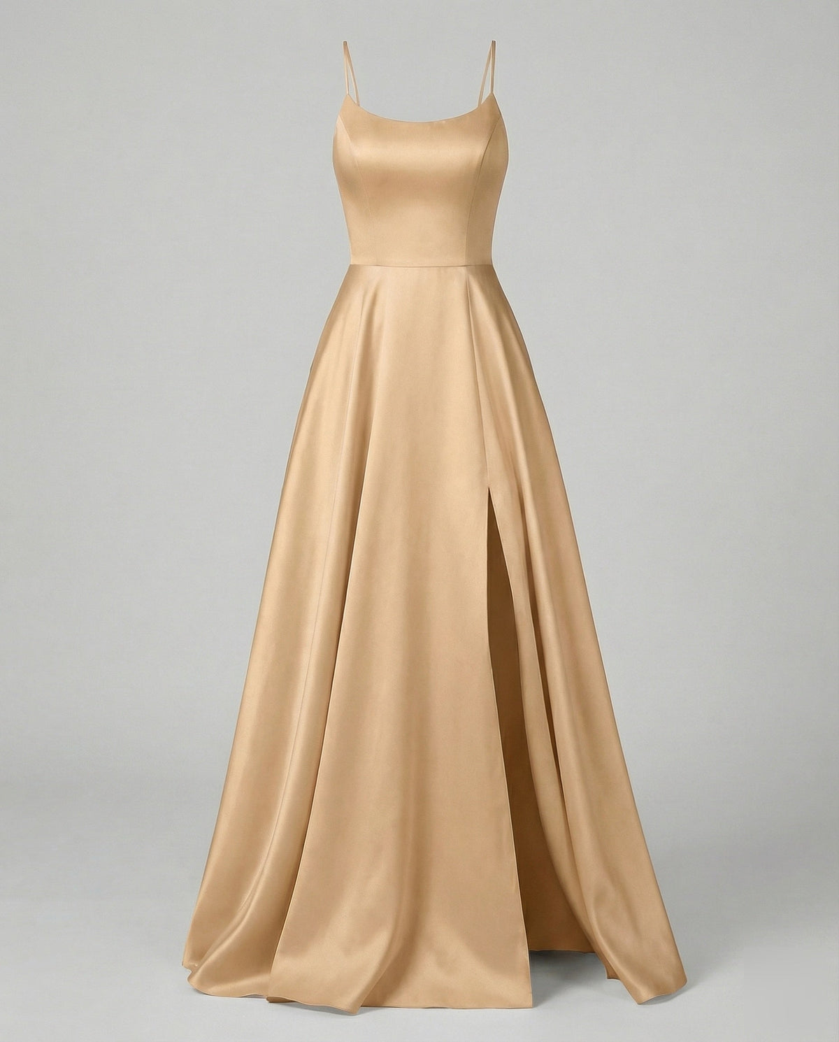 Women's Spaghetti Strap Gala Maxi Dress with Thigh Slit