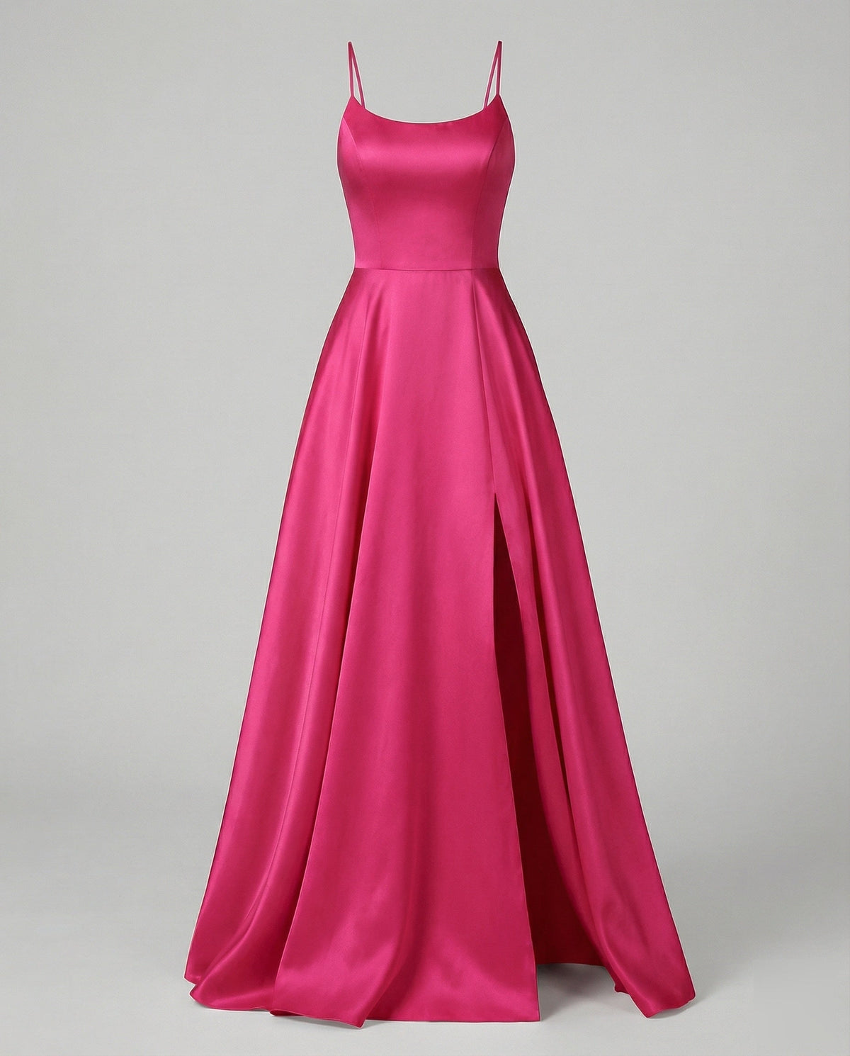 Women's Spaghetti Strap Gala Maxi Dress with Thigh Slit