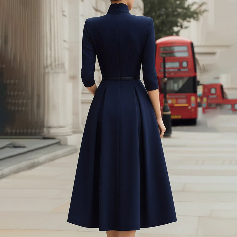 Women's Stylish Fitted Maxi Dress with Pockets