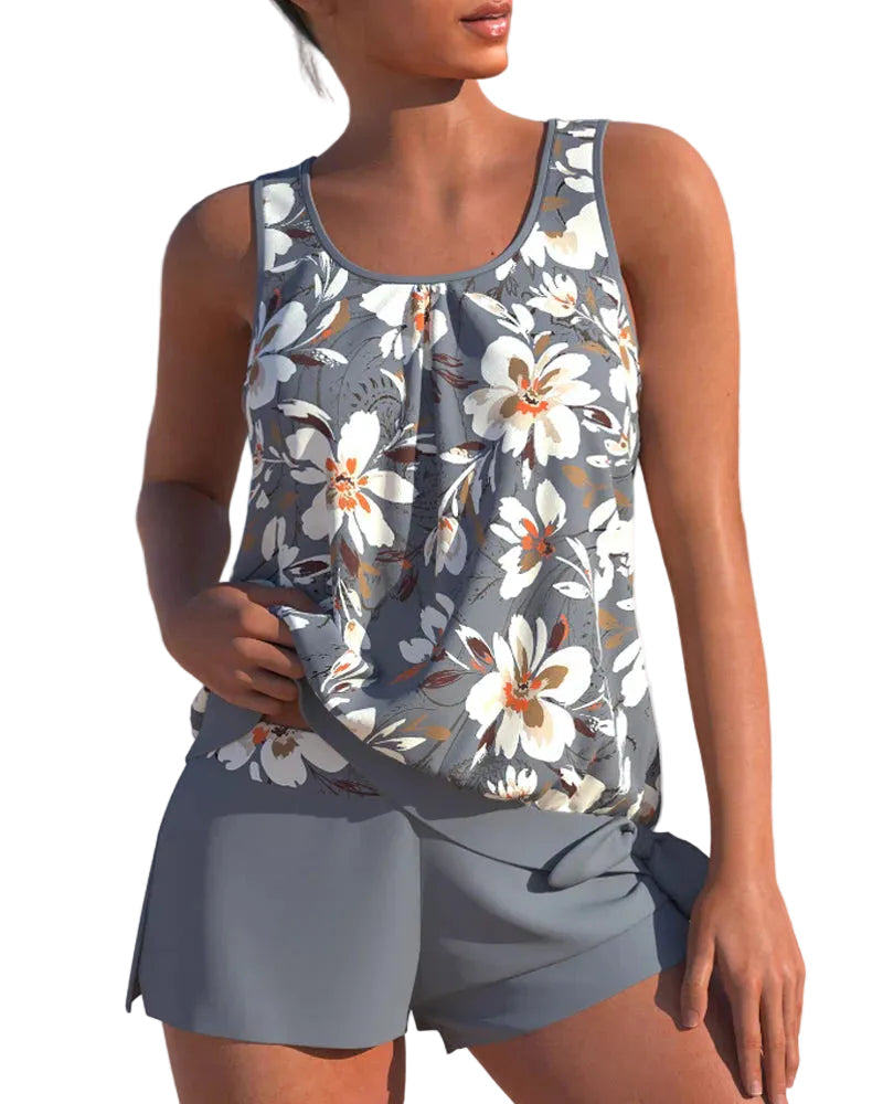 Women's Tankini Swimsuit with Trendy Design for Beach and Pool