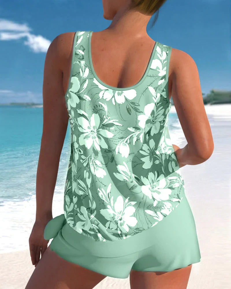 Women's Tankini Swimsuit with Trendy Design for Beach and Pool