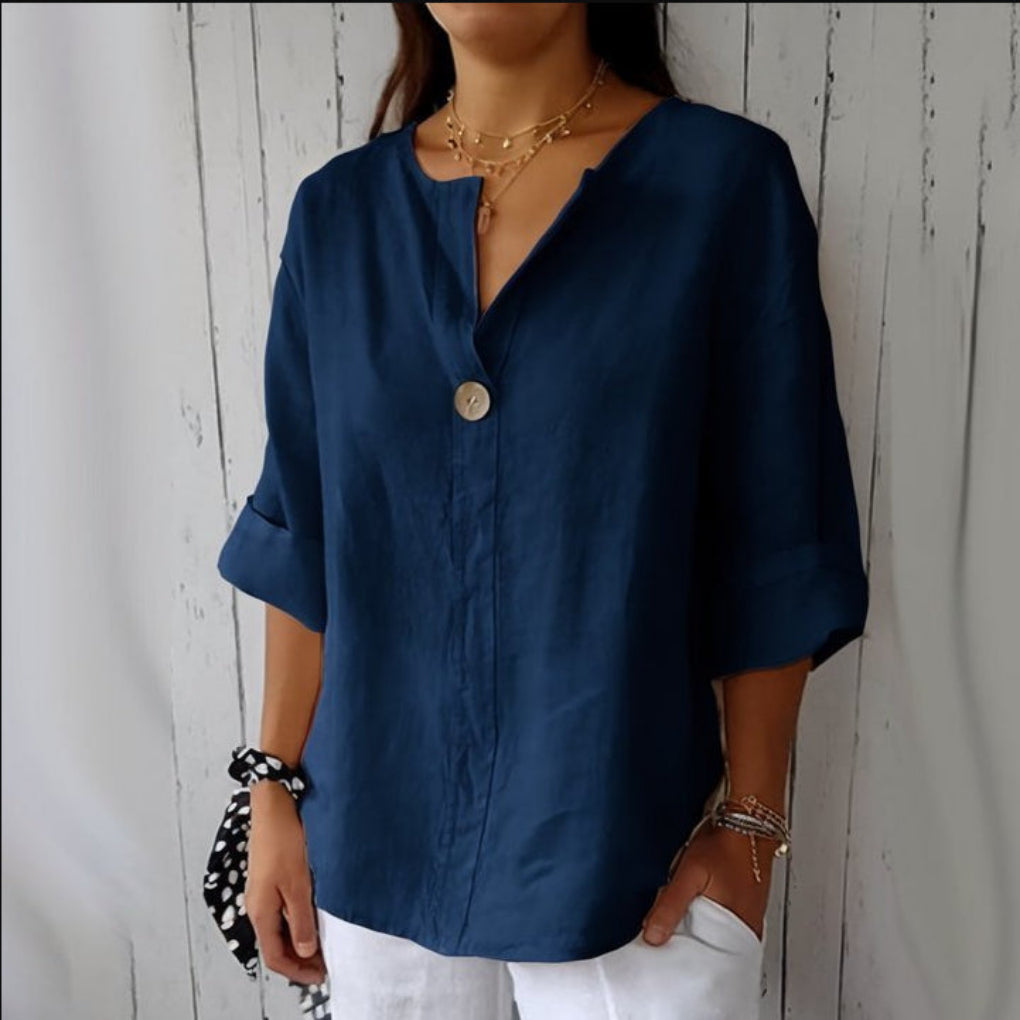 Women’s V-Neck Long-Sleeve Top