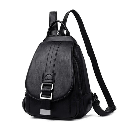 Women's Waterproof Leather Backpack